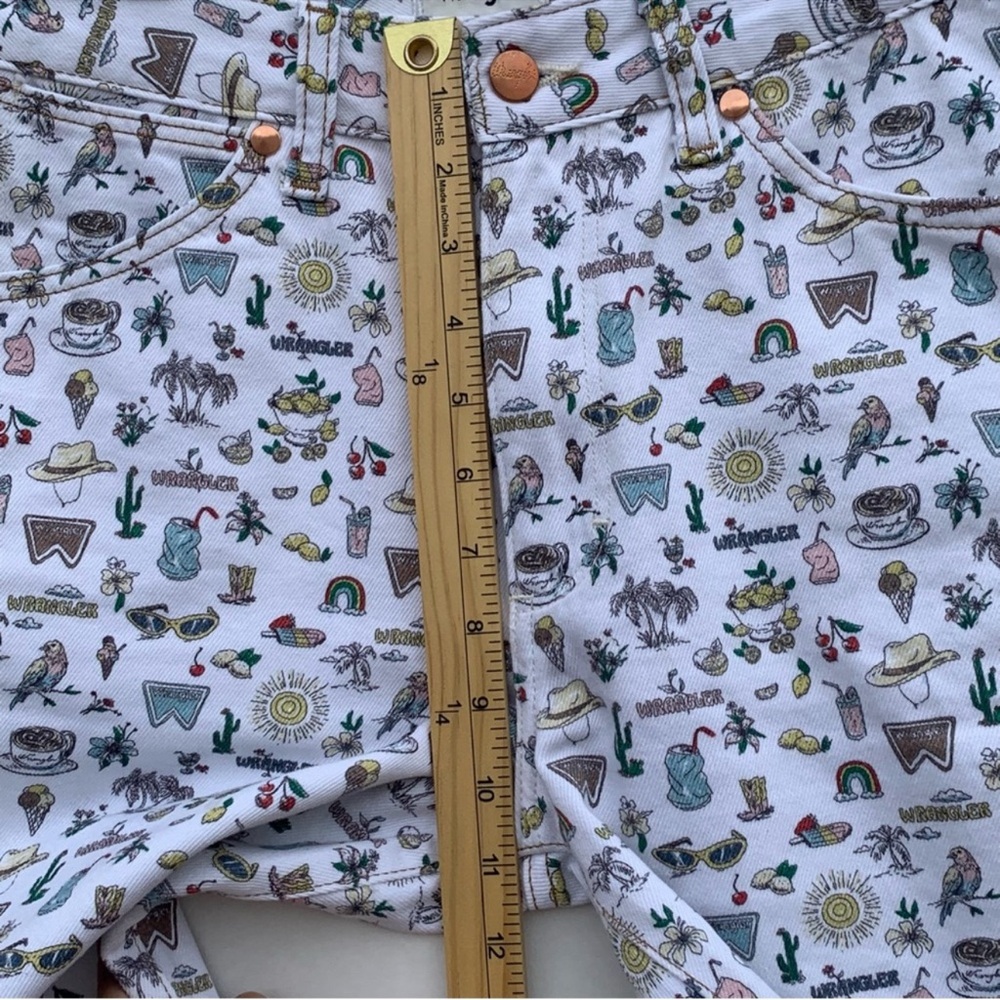 Wrangler Women's Flare Jeans with Fun Patterns - White and Multicolor - Picture 8 of 16